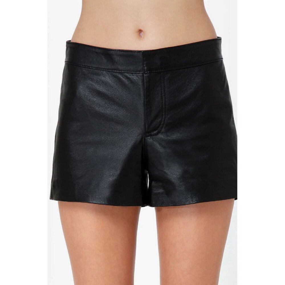 BB Dakota Sz. 6 Black Bryn Leather Shorts - Picture 4 of 15